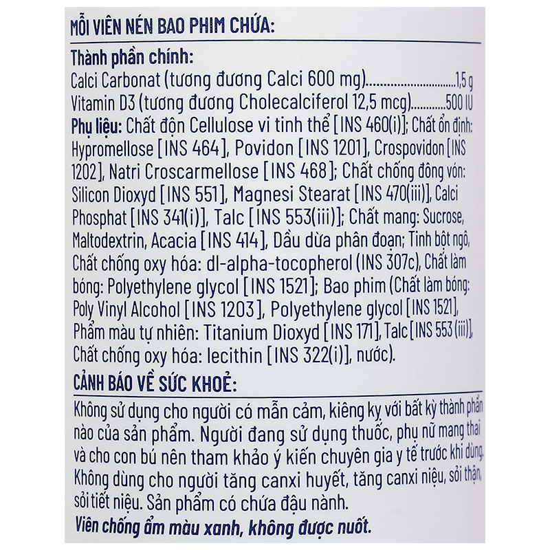 Thực phẩm bảo vệ sức khỏe OSTELIN Calcium & Vitamin D3 - 14